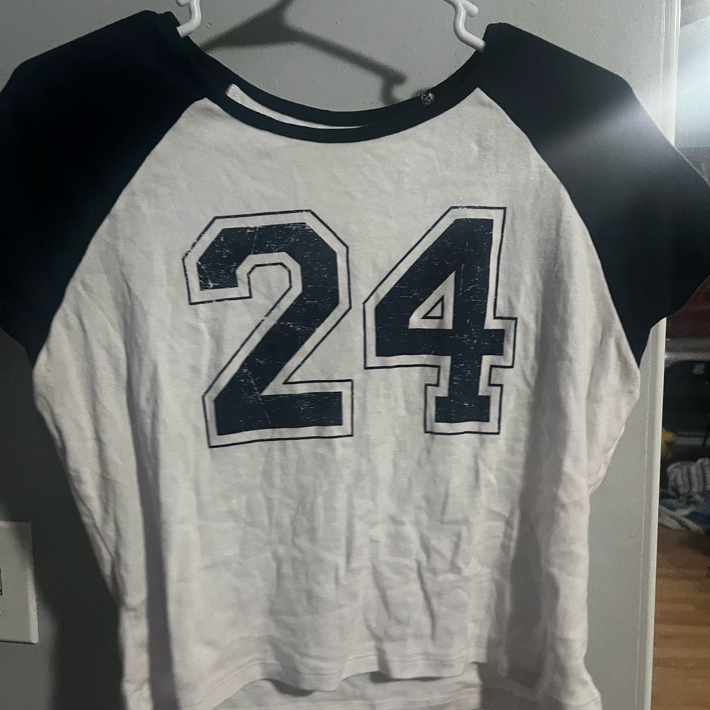 No Boundaries White Tee with Black Collar